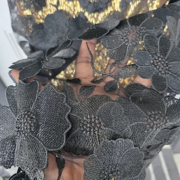 $268 Eliza J Women's Floral-Appliqué Sequinned Dress Sz 2 NWT Cocktail Glam - Picture 13 of 16